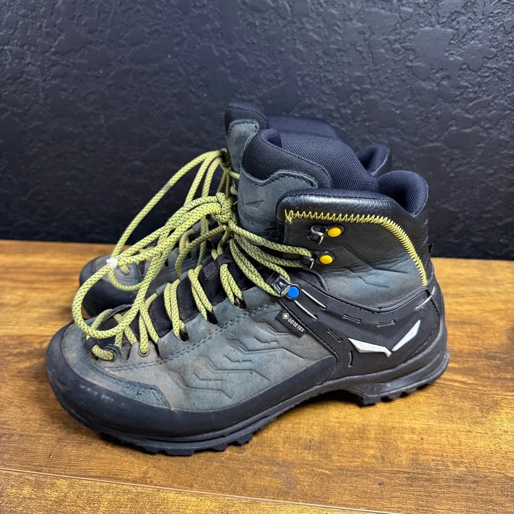 Salewa MS Rapace GTX 613320960 Night Black Kamille Suede Hiking Boots Mens 7